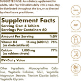 Solgar Calcium Citrate with Vitamin D3, 240 Tablets - Promotes Healthy Bones & Teeth, Supports Musculoskeletal & Nervous Systems